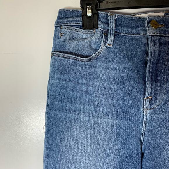 FRAME Le High Skinny Crop Jeans Size 29 Medium Wash High Rise Stretch Denim - Picture 12 of 16